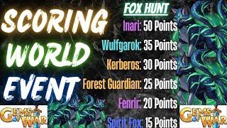 Gems of War World Event Scoring January 30th 2023 for Fox Hunt