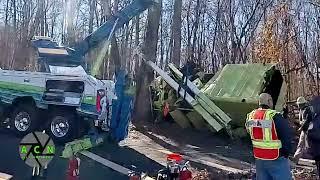 Tree Trimming Truck Accident on Woodland Avenue in Madison