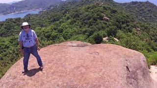 Brad-san at the highest top of Shiraishijima-island in Seto Inland-sea of Japan