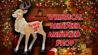 Whimsical Christmas Reindeer Animated Prop