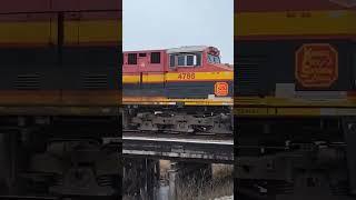  Massive Mid-Train Power! #shorts  #bnsf #unionpacific #kcs #csx