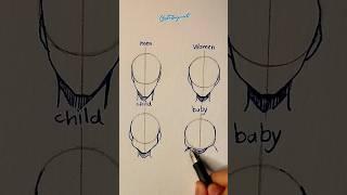 How To Draw Faces️ #shorts #howtodraw #penart #artist