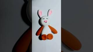 Hey Rabbit super dry clay art  clay cracking  l #cute #love #dog #rabbit #diy #clayart #art