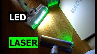 Dyson V15 Detect's Green Laser vs LED Light