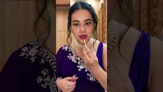 purple saree styling | Full video tagged above | Pooja choyal #saree #sareestyle #myntrafashion