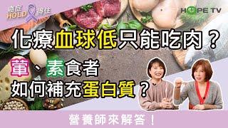 化療血球低只能吃肉？葷、素食者如何補充蛋白質？營養師來解答！｜ft.顏妙容營養師｜【癌症HOLD得住】