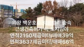 의왕 백운호수 백운밸리 학의동 카페, 가든음식점용 토지임야매매