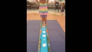 Doodles on a toddler balance beam