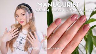 At Home Manicure Using Manucurist Green Flash Led Nail Polish