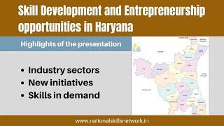 Skill Development and Entrepreneurship opportunities in Haryana