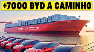  INVASÃO CHINESA: 2º NAVIO DA BYD DESEMBARCA NO BRASIL! CARROS ELÉTRICOS DOMINARÃO?