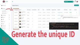 How to generate the unique ID trigger MySQL Laravel | Hotel Management