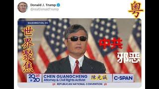 川普轉推陈光诚 世界聚焦中共邪恶  粵覽新聞