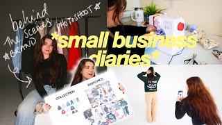 SMALL BUSINESS DIARIES: photoshoot vlog, sewing 150+ items, BFCM prep! 