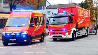 Freiwillige Feuerwehr Ottobrunn - Einsatzfahrt FR 2, HLF 20/16, ELW, LF 16/12 & 2x WLF