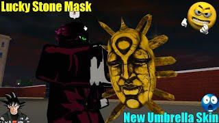 [YBA] using the new lucky stone mask + umbrella skin