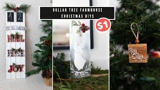 DIY Dollar Tree Farmhouse Christmas Decor Easy and cheap