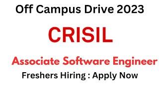 Crisil off campus drive 2023 | Freshers recruitment 2023 | IT Job 2023 #jobrefer4u #job2023