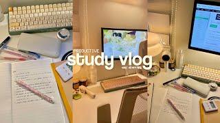 STUDY VLOG — waking up at 4 am, productive routine, preparing for uni, advance studying, etc. 