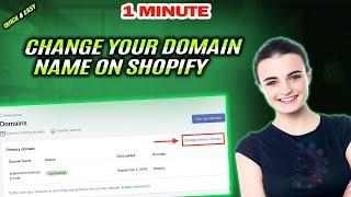 How to change your domain name on shopify 2025 (Quick & Easy)