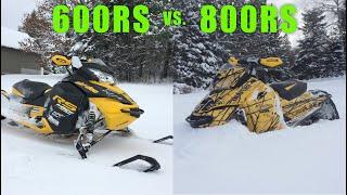 Ski-Doo 600rs vs 800rs