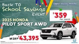 Get Ready for School with the 2025 Honda Pilot Sport AWD - Exclusive Lease Offers