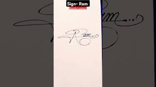 Ram name signature style | how to sign ram | R letter sign | Ram word sign style