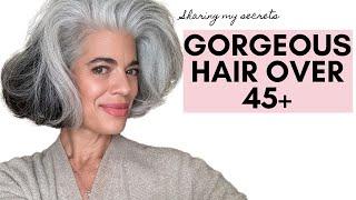 How I got Thicker, Fuller, Healthier Hair after 45 | Nikol Johnson #grayhair