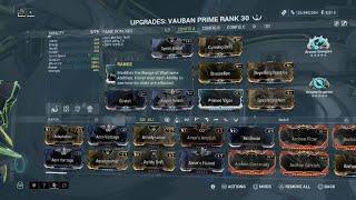 Warframe vauban prime build