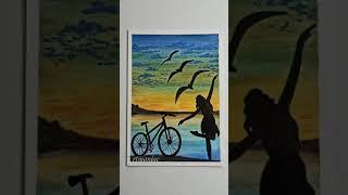 How To Draw Alone Girl Happy | Soft Pastel Art #rtmaniac #shorts