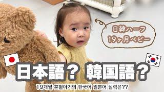 日韓ハーフ1歳児は日本語？韓国語？どちらを話す！？ 19개월 한일혼혈의 한국어 일본어 실력은??