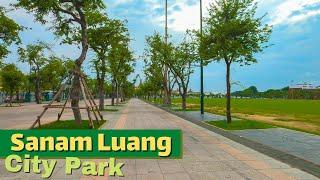 [4K] Sanam Luang (สนามหลวง) - State Park in Bangkok, Thailand 2020 - เปิดให้พักผ่อนแล้วจ้า