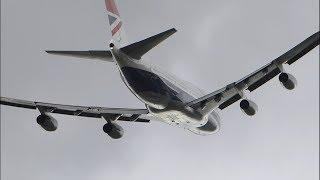 British Airways 747-436 G-CIVB Negus Retro Livery Takeoff from Runway 09R, LHR 29/10/2019