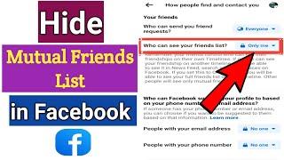 How To Hide Facebook Mutual Friends 2024