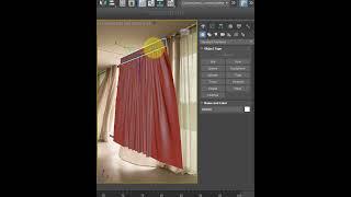 Create and animate curtain model in 3ds Max #3dsmax #tutorial #3d