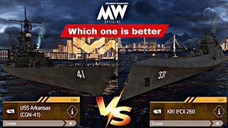 KRI IFCX 260 vs USS Arkansas - Full comparison with battle- Modern Warships