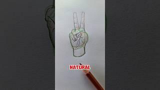 How to Draw the Perfect ️ Peace Sign Hand (Easy Guide!) #art #foryou #shorts ##drawing #satisfying