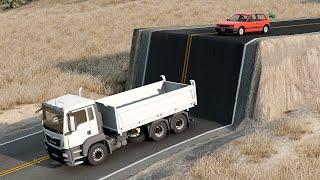 Cars and Trucks vs Incomplete Roads ▶️ BeamNG Drive