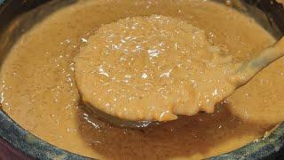 CARAMELIZED RICE SWEET DELICIOUS DESSERT WITH INGREDIENTS THAT EVERYONE HAS AT HOME 