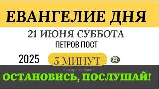 21 июня суббота Евангелие дня 2025 с толкованием #евангелие
