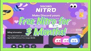 How to get Discord Nitro (3 Months) Free!