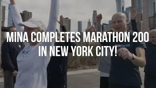 Mina Guli completes 200 Marathons in NYC on 22 March 2023