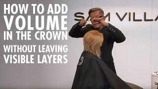 How to add volume in the crown without any visible layering