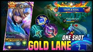 ONE SHOT BUILD KIMMY GOLD LANE!! KIMMY BEST BUILD 2024" MLBB