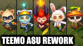 All Teemo Skins Spotlight ASU Rework 2024 (League of Legends)