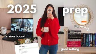 2025 prep  goal setting, books I want to read & vision board