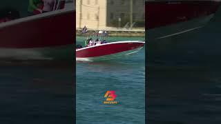 Vintage Scarab Boat Rips Through Haulover Inlet at High Speeds #shorts