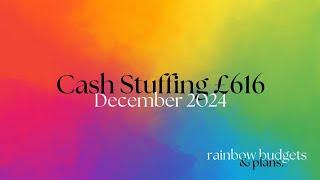 Cash Stuffing £616 | December 2024 | UK Budgeting | Zero Based Budget