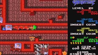 1985 Gauntlet Arcade Old School game Playthrough Retro games