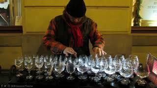 Street glass musician in Prague, Czechia